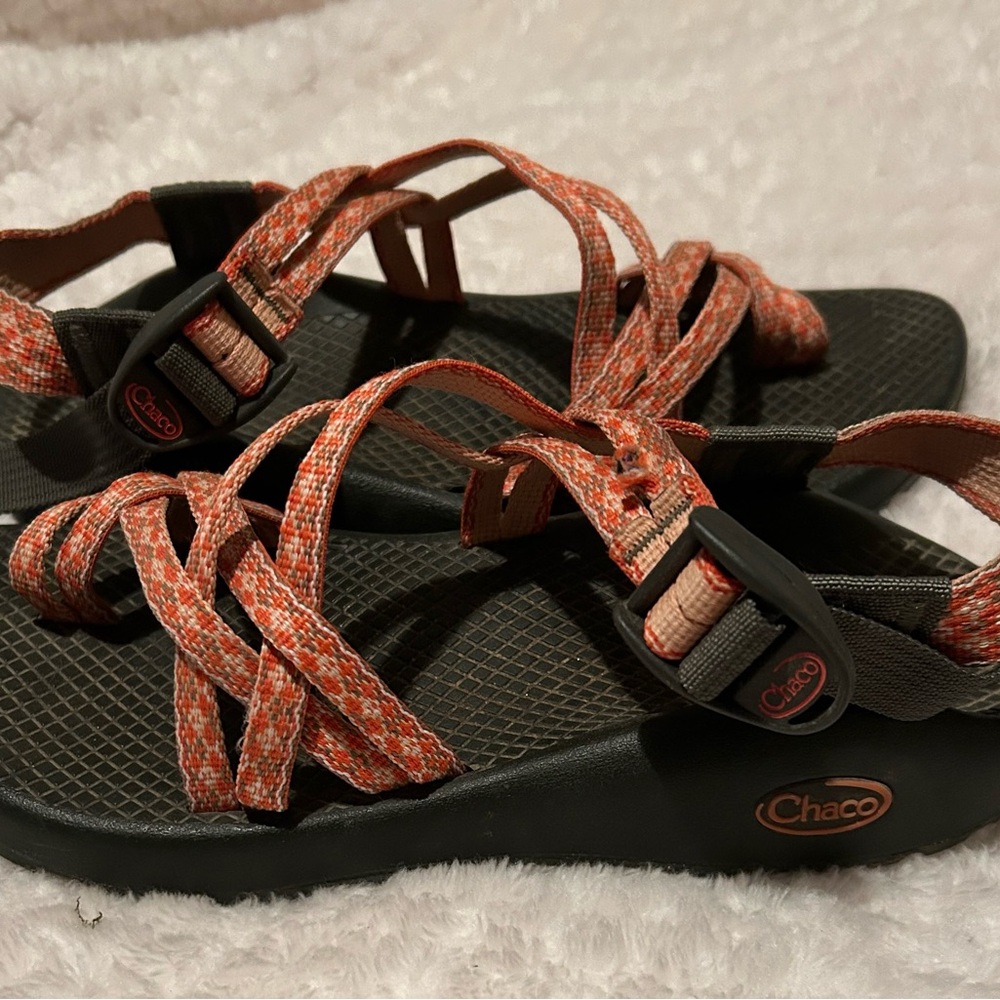 Chaco Women's Strappy Sandals - Orange and Black